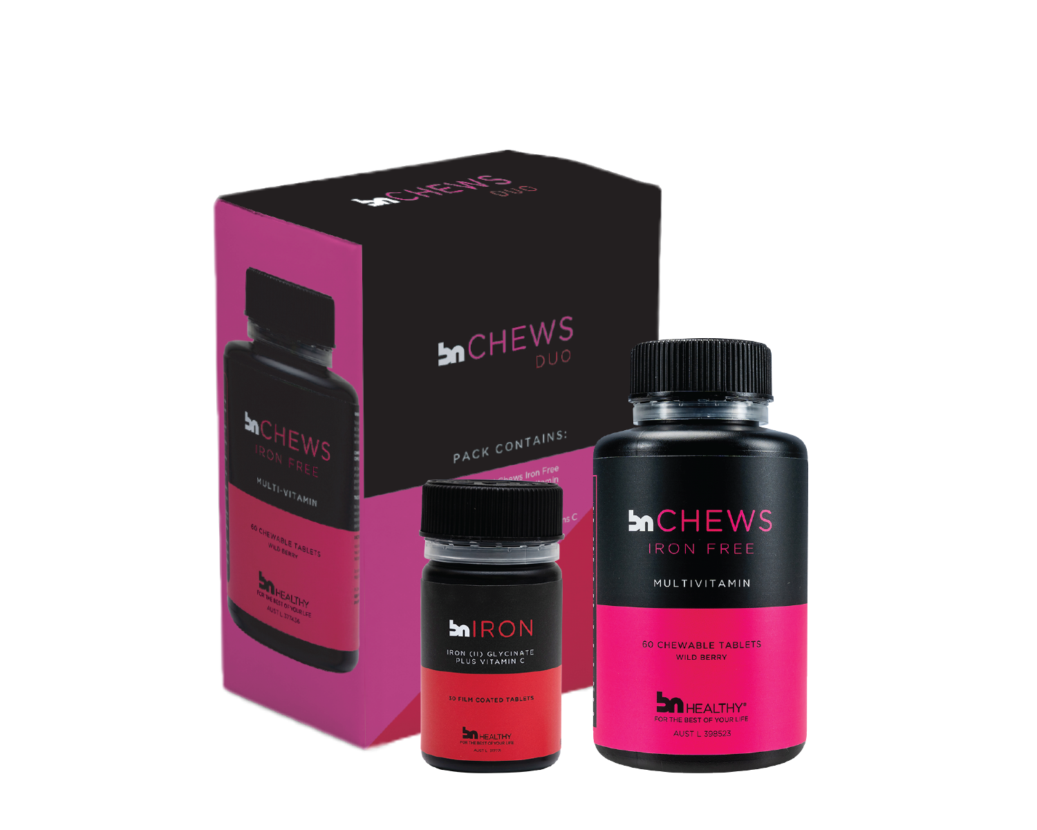 BN Chews Duo Chewable Multivitamins & Iron Bisglycinate BN Healthy