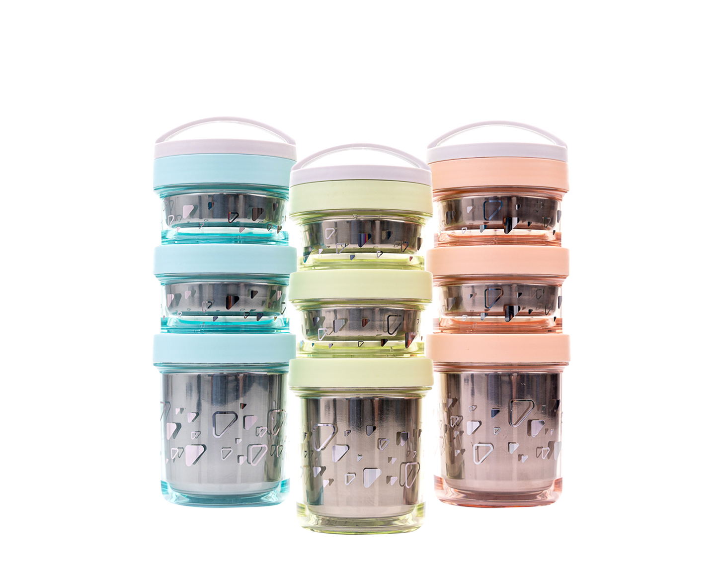 E-zy Snax: 3 Stackable Thermal Containers