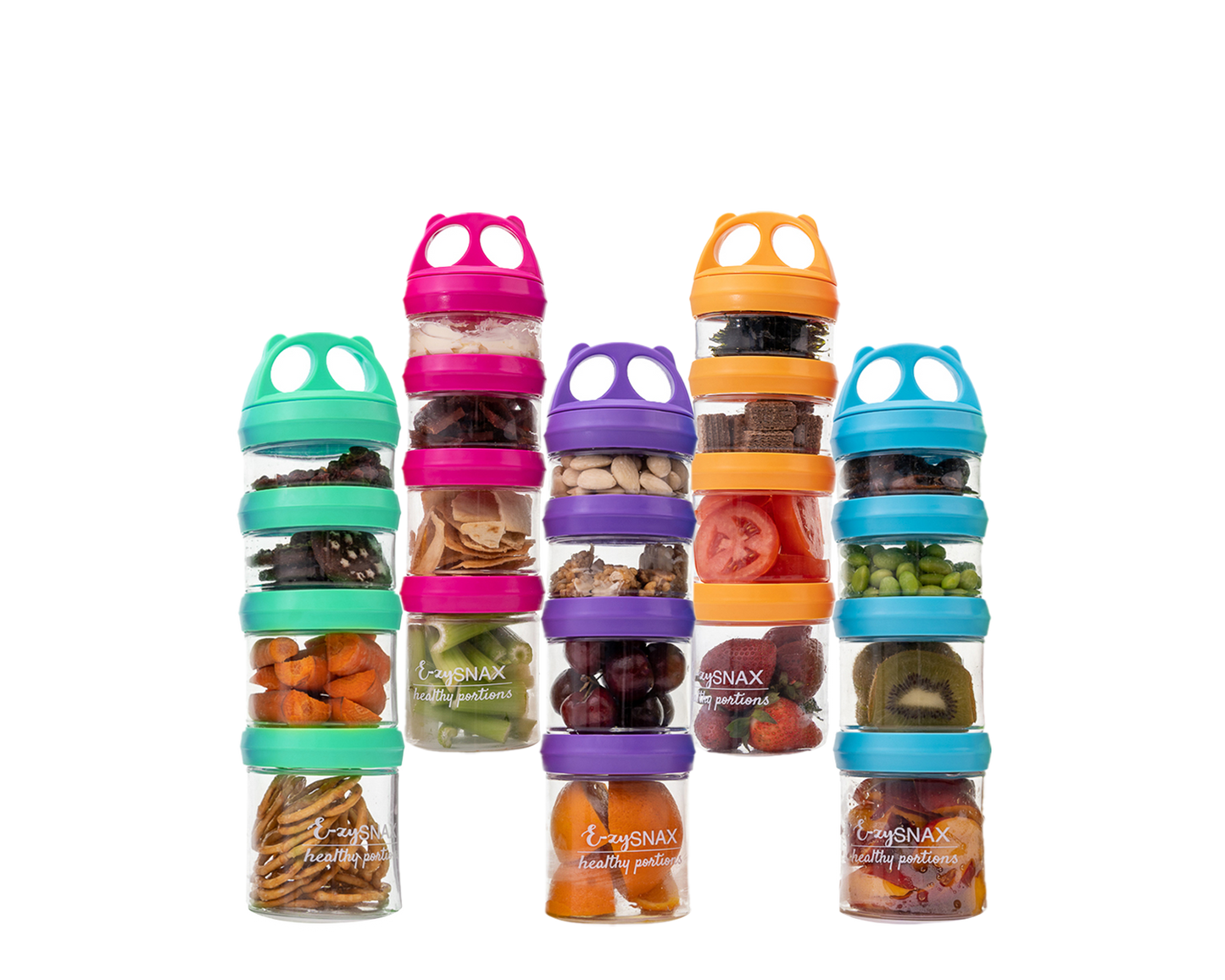 E-zy Snax: 4 Stackable Containers