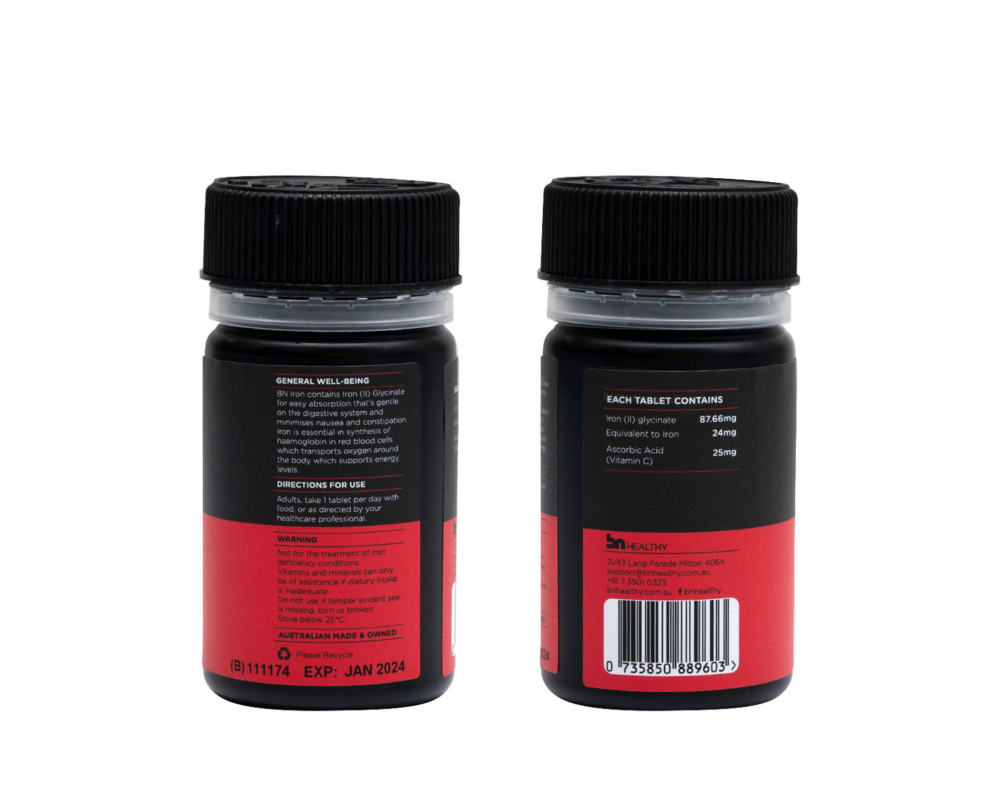 BN Iron - Iron Tablets + Vitamin C - BN Healthy