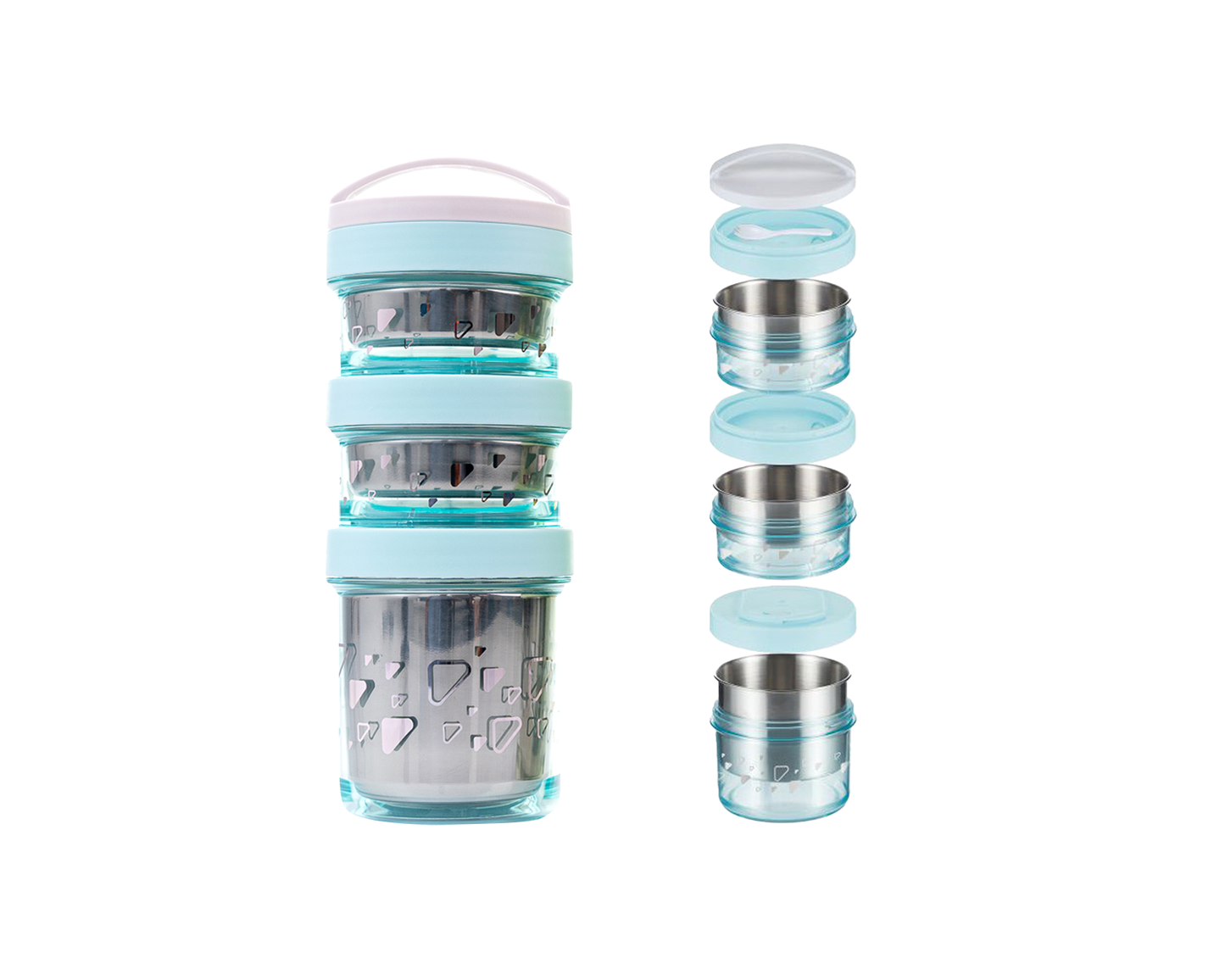 E-zy Snax: 3 Stackable Thermal Containers
