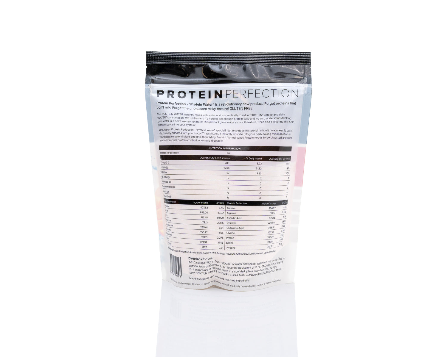 Protein Water Mango Bag Back