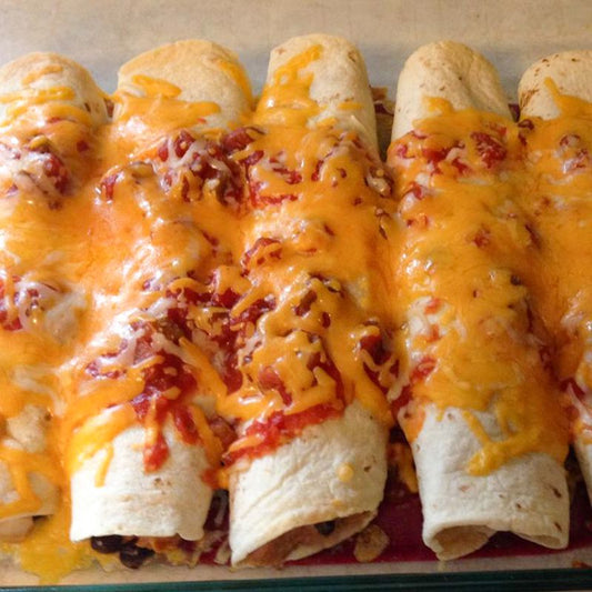 Enchiladas with lower carb wraps