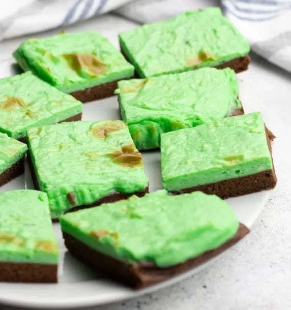 Low Carb Mint Chocolate Cheesecake Brownie Bars