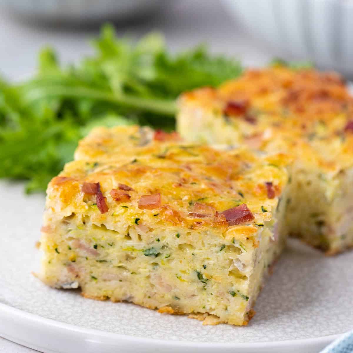 Lower carb Zucchini Slice
